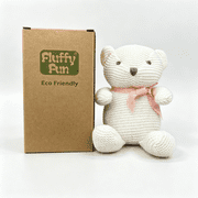 Collection infant bear Organic Baby Toys Stuffed Animal , 6 inches white 0-36months