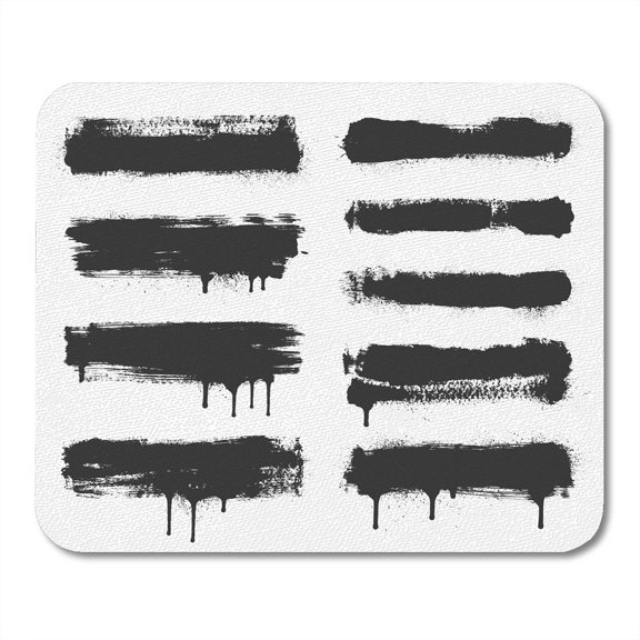 Collection of Brush Strokes The Dripping Paint and Spray Around Edges are Separate Objects for Easy Mousepad Mouse Pad Mouse Mat 9x10 inch