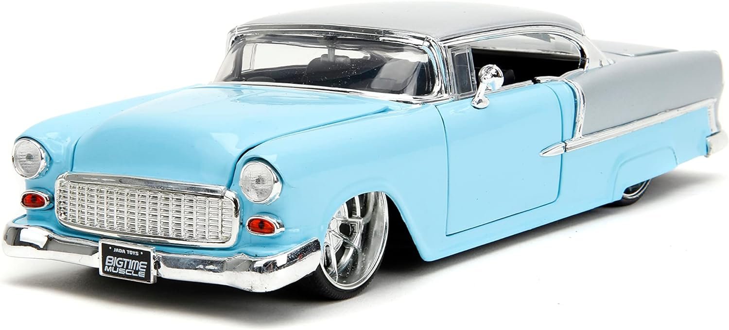 JADADUB CITY 1955 CHEVY BEL AIRベルエア 1:24 Amazon.com: 1955 Chevy Bel Air, Light Blue - Jada Toys 34207