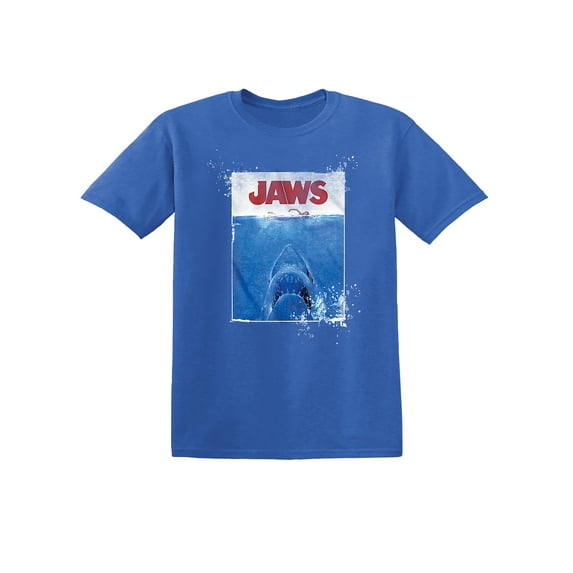 Collections Etc 1975 Jaws Amity Island Population Decrease Blue T-Shirt