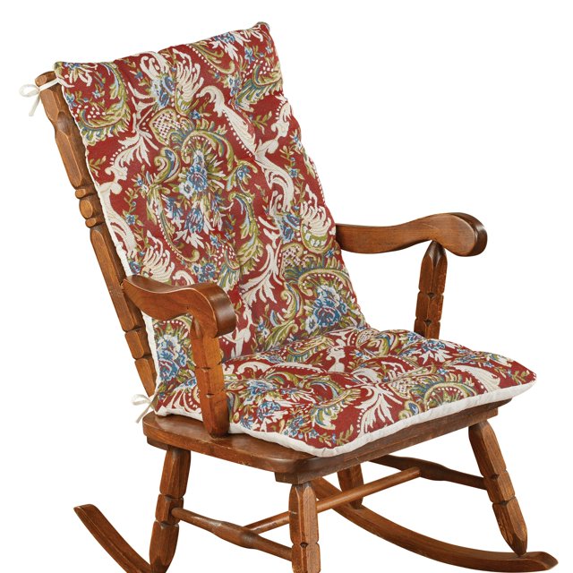 Collections Etc 2Piece Tapestry Rocking Chair Cushions