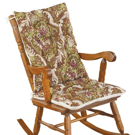 Collections Etc 2-Piece Tapestry Rocking Chair Cushions