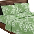 thumbnail image 1 of Collections Etc 4-Piece Foliage Bed Sheets and Pillowcases Set | Graceful Branch Design | Fitted Sheet, Flat Sheet, Pillowcases | Machine Wash, Polyester, 1 of 3