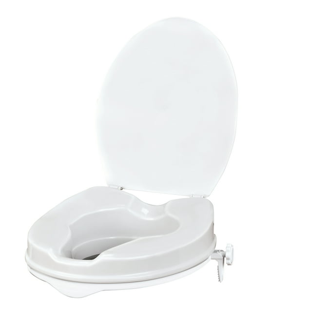 Collections Etc 4inch Lightweight Toilet Seat Riser with Lid