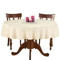 thumbnail image 1 of Collections Etc 70 Inch Round Solid Colored Tablecloth, 100% Durable Polyester, Ivory, 1 of 7