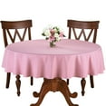 thumbnail image 1 of Collections Etc 70 Inch Round Solid Colored Tablecloth, 100% Durable Polyester, Rose, 1 of 7