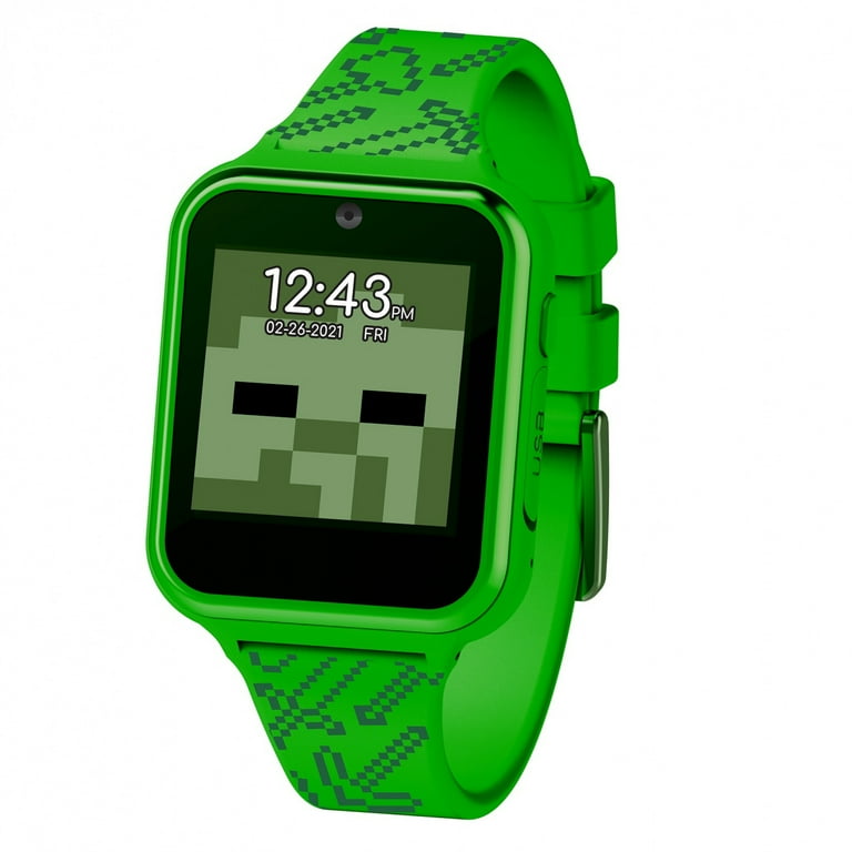 Free Shipping! Accutime Minecraft Kids Smart Watch - Video Cam 
