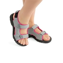 Collections Etc Adjustable Womens 3 Strap Sports Sandals  - Adjustable Straps - Durable Soles