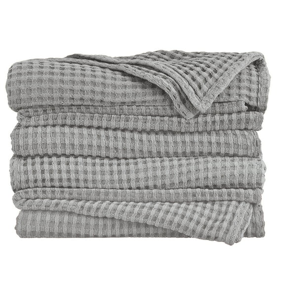 Collections Etc All Seasons Waffle Weave Cotton Blanket