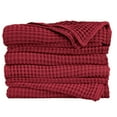 thumbnail image 1 of Collections Etc All Seasons Waffle Weave Cotton Blanket, 1 of 4