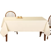 Collections Etc Basic Rectangular Tablecloth Table Linens Ivory
