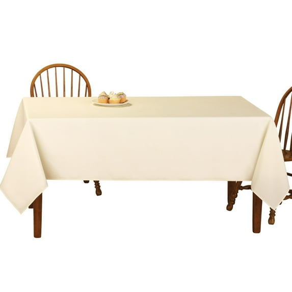 Collections Etc Basic Rectangular Tablecloth Table Linens Ivory