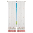 thumbnail image 1 of Collections Etc Beautiful Embroidered Rose Ruffled Window Curtains, 1 of 3