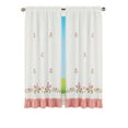 thumbnail image 1 of Collections Etc Beautiful Embroidered Rose Ruffled Window Curtains, 1 of 3