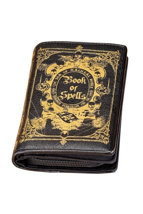 Collections Etc Book of Spells, Find What You Seek Gold-Toned Accent Wallet