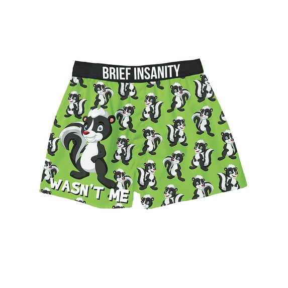 Collections Etc Brief Insanity All-Over Print Skunk It Wasn't Me Boxers