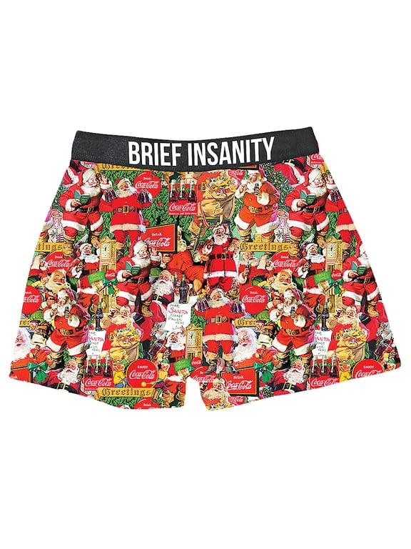 Collections Etc Brief Insanity Santa Claus Festive Boxers