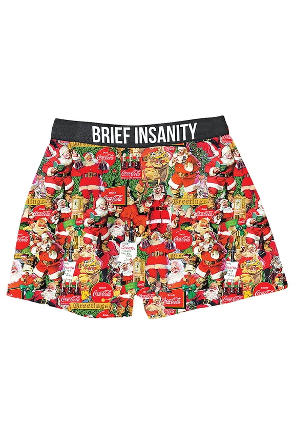 Collections Etc Brief Insanity Santa Claus Festive Boxers