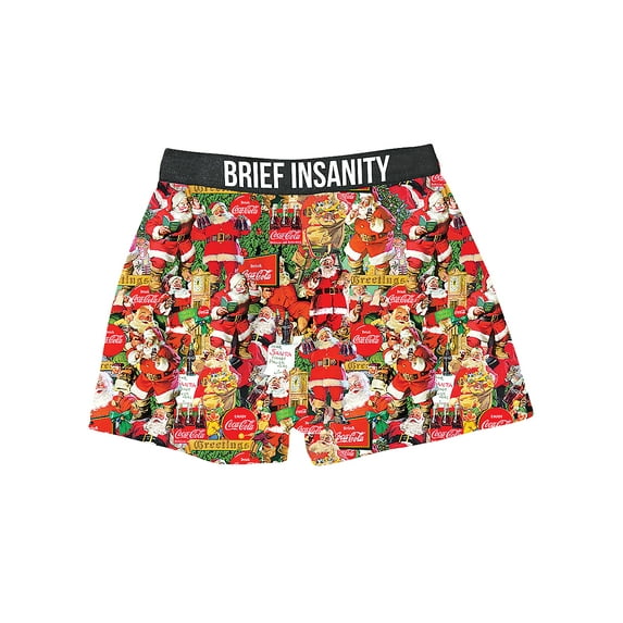 Collections Etc Brief Insanity Santa Claus Festive Boxers