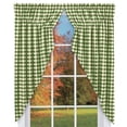 thumbnail image 1 of Collections Etc Buffalo Check Country Style Window Swag Curtain Set, 1 of 3