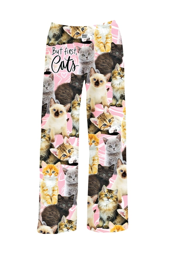 Collections Etc But First, Cats Adorable Kittens Drawstring Lounge Pants