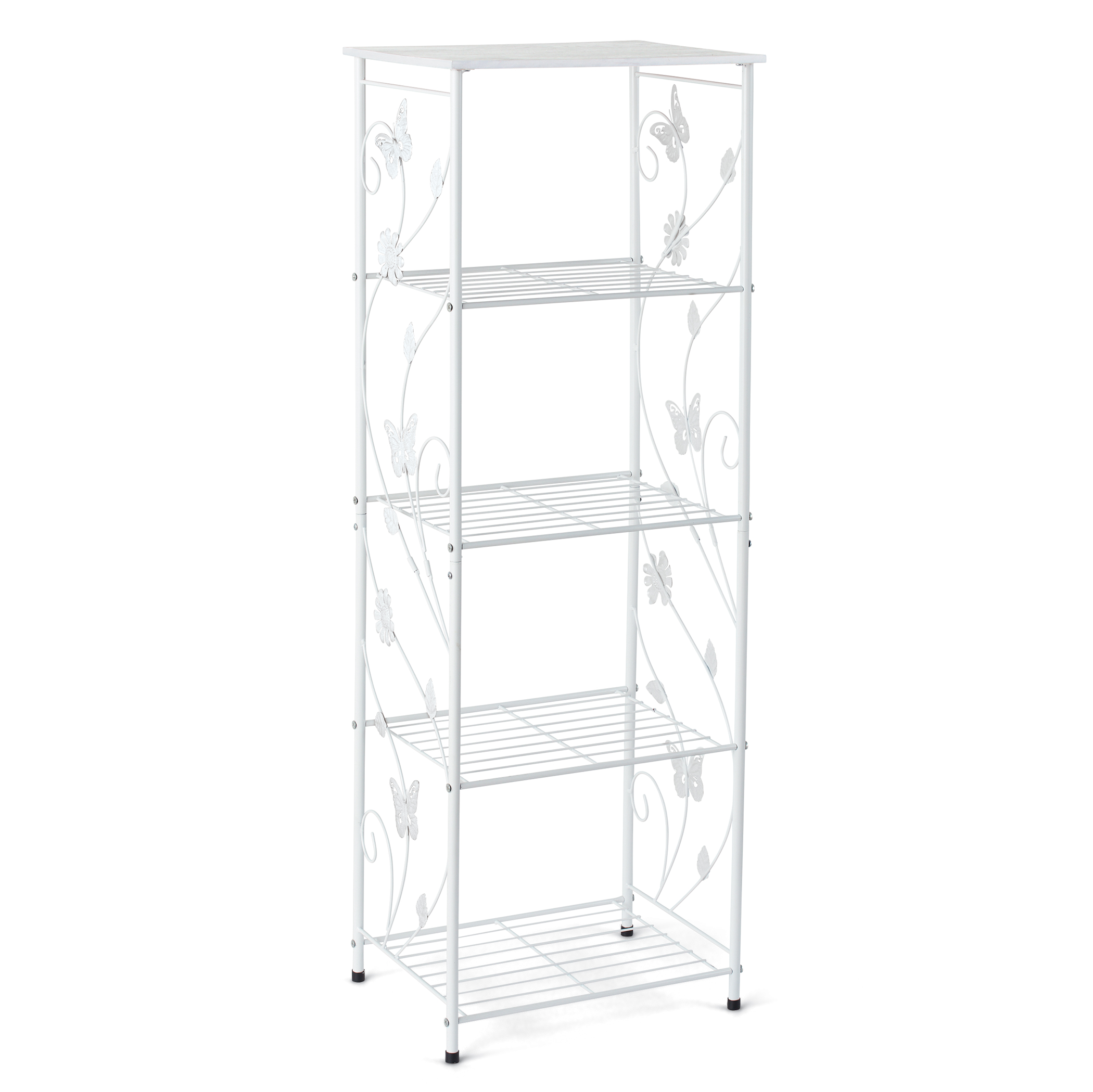 Collections Etc Butterfly Scrollwork Design Storage Shelf