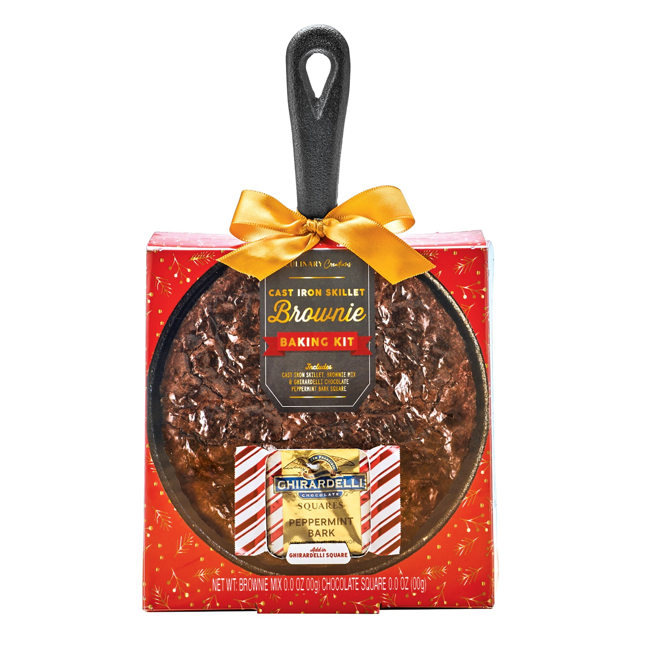 Collections Etc Cast Iron Skillet Ghirardelli Peppermint Brownie Baking