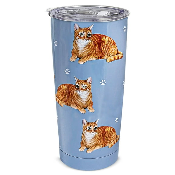 Collections Etc Cat Breed-specific Double-wall Insulated Tumbler - 20 oz.