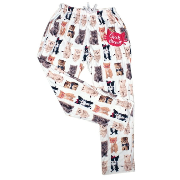 Collections Etc Check Meowt Adorable Kittens Polyester Lounge Pants