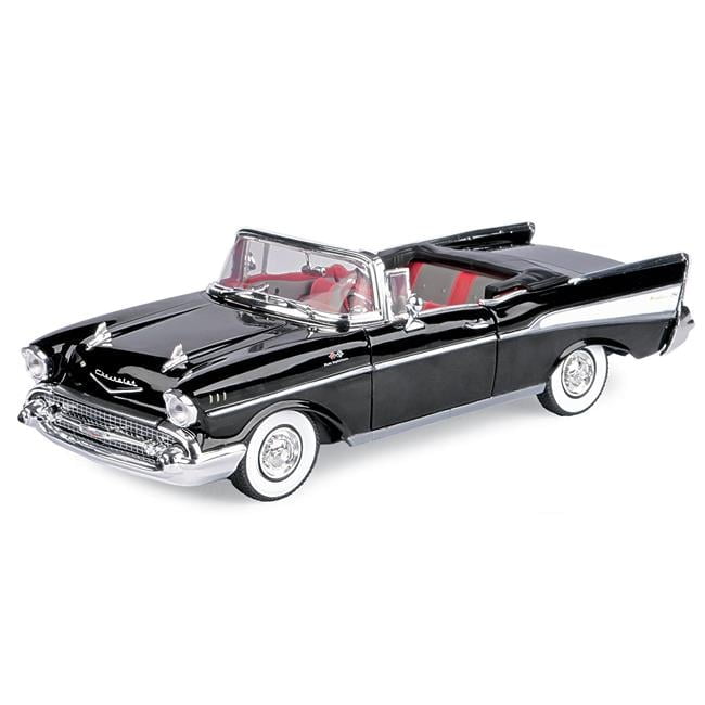 1957 Chevrolet Bel Air Convertible Black Diecast Model Car