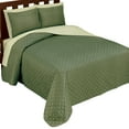 thumbnail image 1 of Collections Etc Classic Diamond Reversible Bedspread with Elegant Quilted Texture, Solid Colors - Machine Washable, 1 of 3