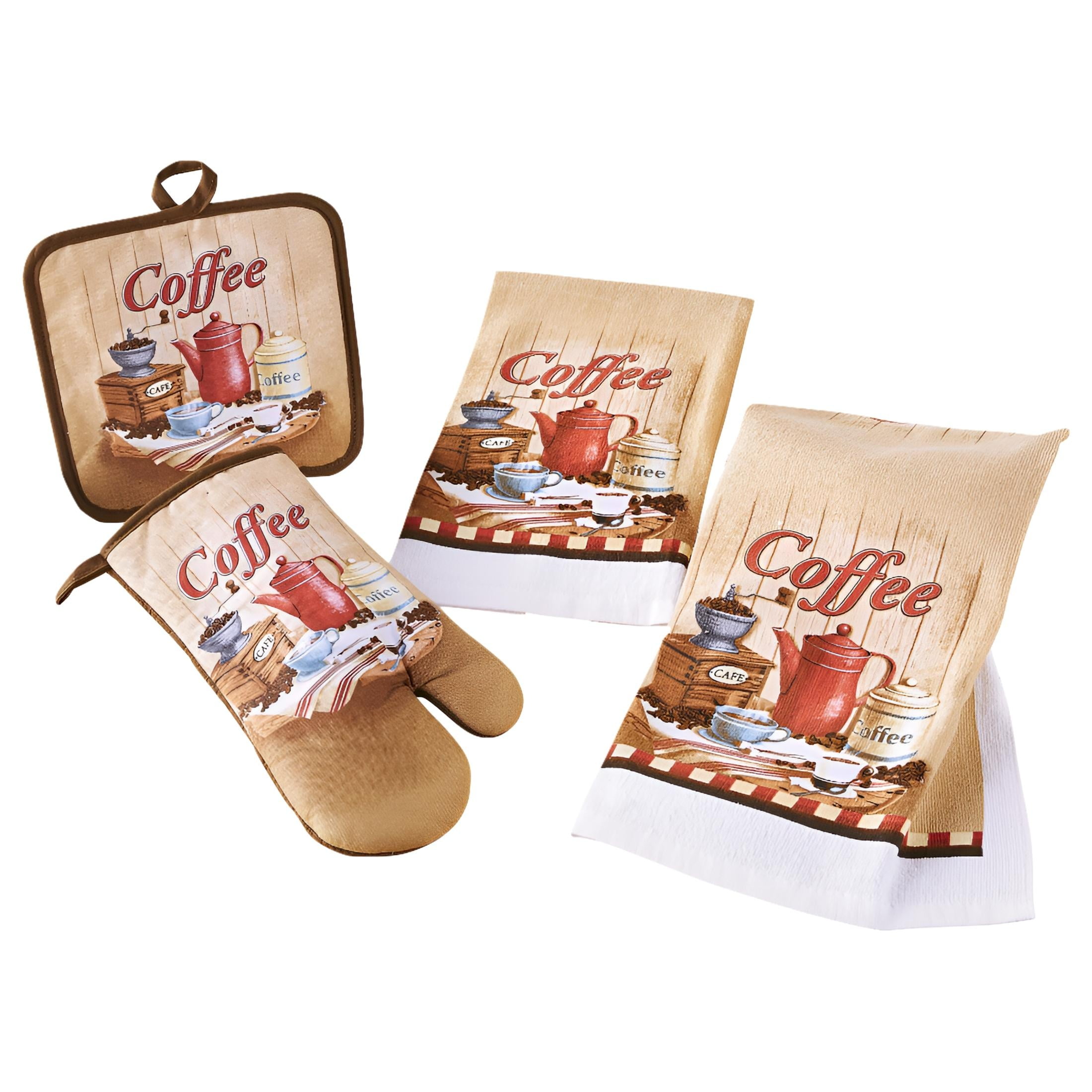 Winston Brands Winston Brands Abstract Cotton Potholder & Oven Mitt Set