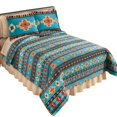 Collections Etc Colorful Aztec Southwest Fleece Coverlet