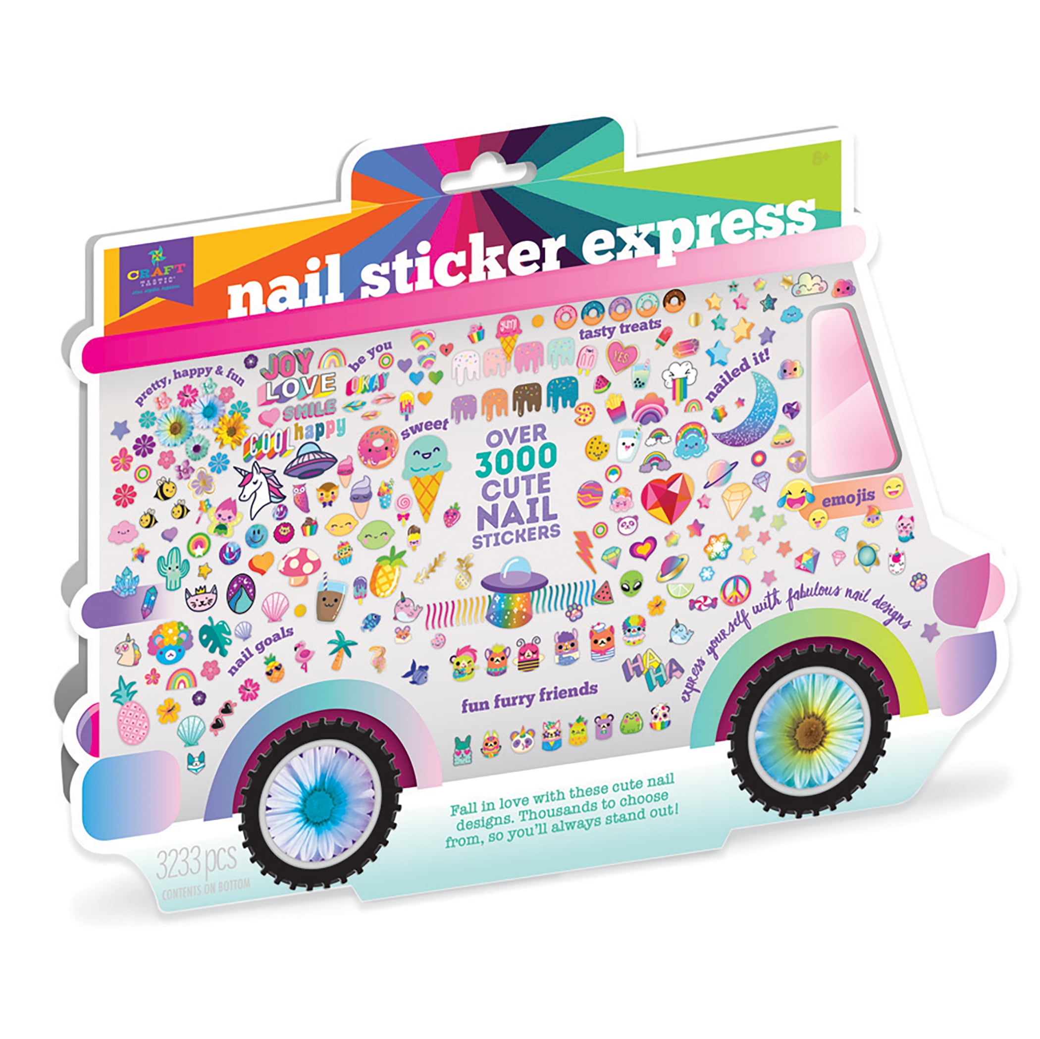 Collections Etc Colorful Nail Art Sticker Express - Over 3,000 Stickers ...