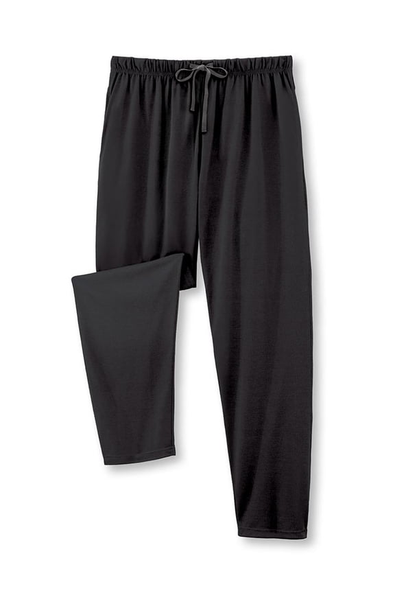 Collections Etc Comfy Knit Pants with Elastic Drawstring Waistband with Inset Pockets on the Sides