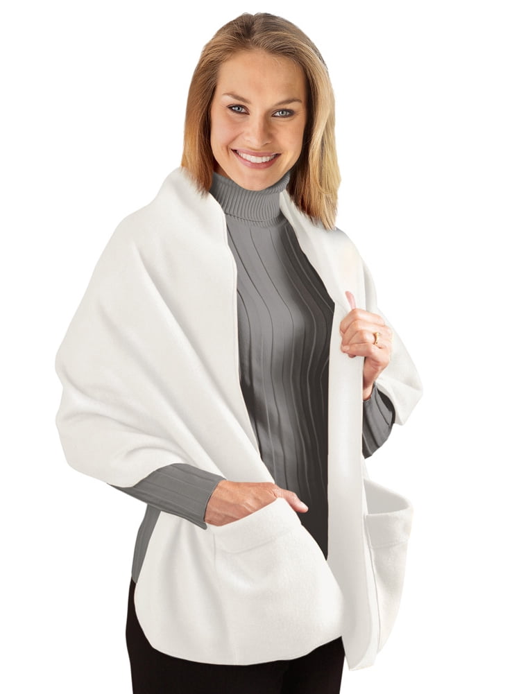 Dumbo white sales fleece shawl