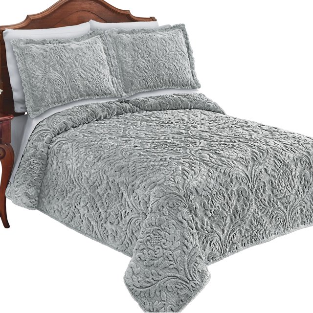 Collections Etc Cozy Textured Medallion Faux Fur Quilt