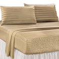 Collections Etc Damask Stripe Bedtite Complete Bed Sheet and Pillowcase