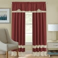 thumbnail image 1 of Collections Etc Darcy Two-Tone Rod Pocket Window Curtain Panel, Burgundy, 52"X84", 1 of 3
