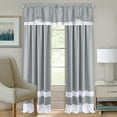 thumbnail image 1 of Collections Etc Darcy Two-Tone Rod Pocket Window Curtain Panel, Grey, 52" X 63", 1 of 3