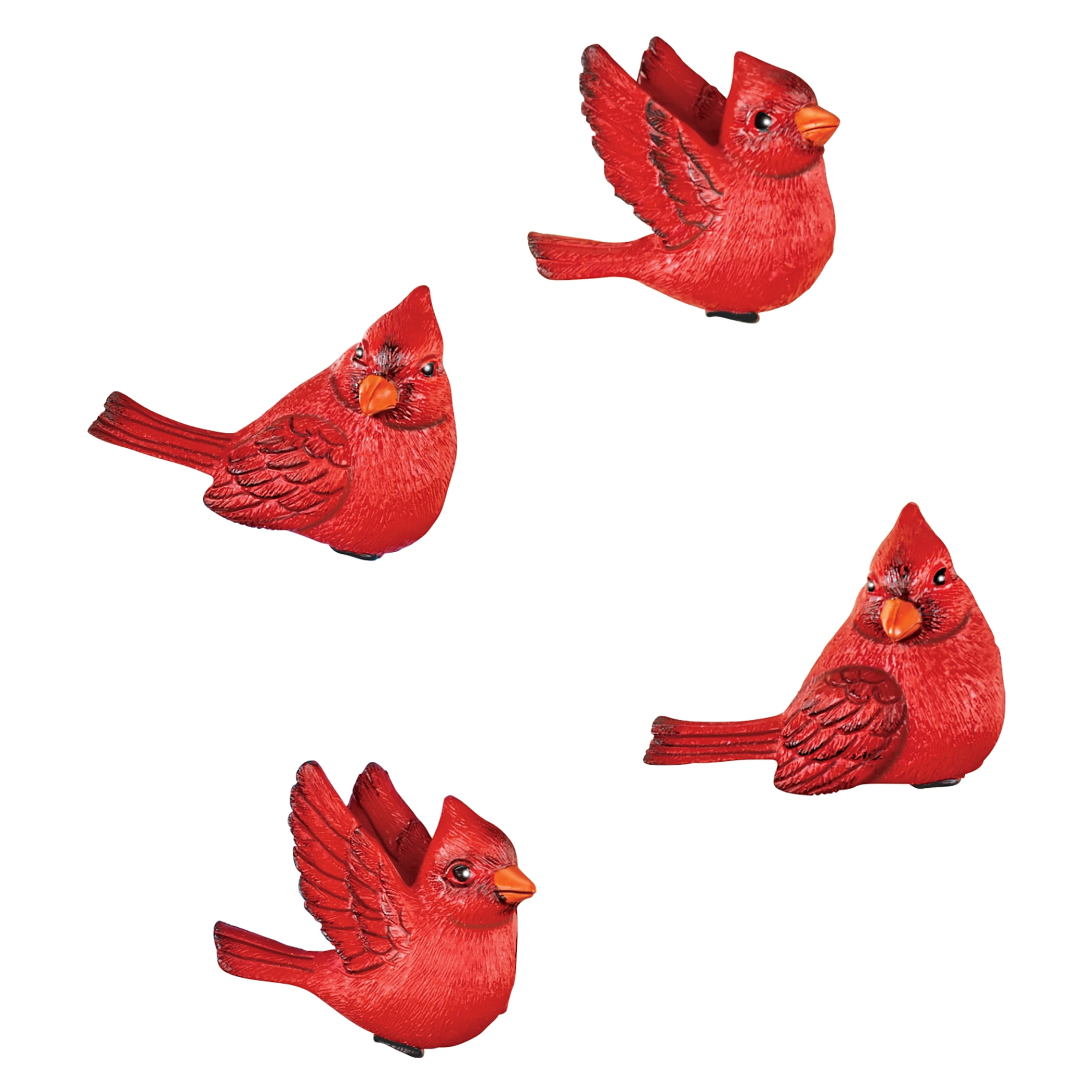 Collections Etc Decorative Cardinal Refrigerator Set of 4