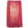 thumbnail image 1 of Collections Etc Decorative Classic Privacy Sheer Window Curtain Panel, Rod Pocket Top, Burgundy, 59" X 63", 1 of 2
