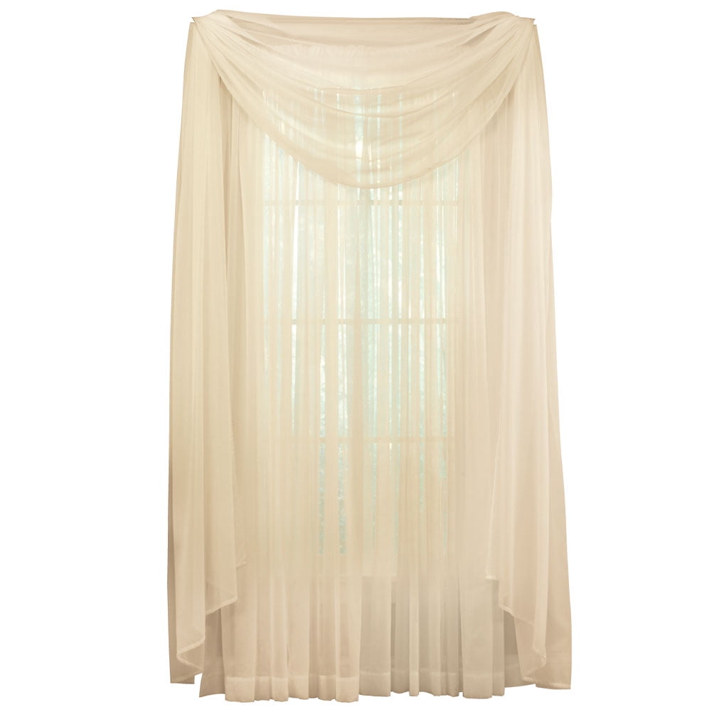 Collections Etc Classic Privacy Sheer Window Curtain Panel, Light