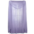 thumbnail image 1 of Collections Etc Decorative Classic Privacy Sheer Window Curtain Panel, Rod Pocket Top, Lilac, 59" X 63", 1 of 2
