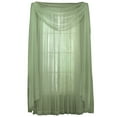 thumbnail image 1 of Collections Etc Decorative Classic Privacy Sheer Window Curtain Panel, Rod Pocket Top, Sage, 59" X 84", 1 of 3