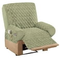 thumbnail image 1 of Collections Etc Diamond-Shape Quilted Stretch Recliner Cover with Storage Pockets and Elastic Straps  - Furniture Protector, 1 of 4