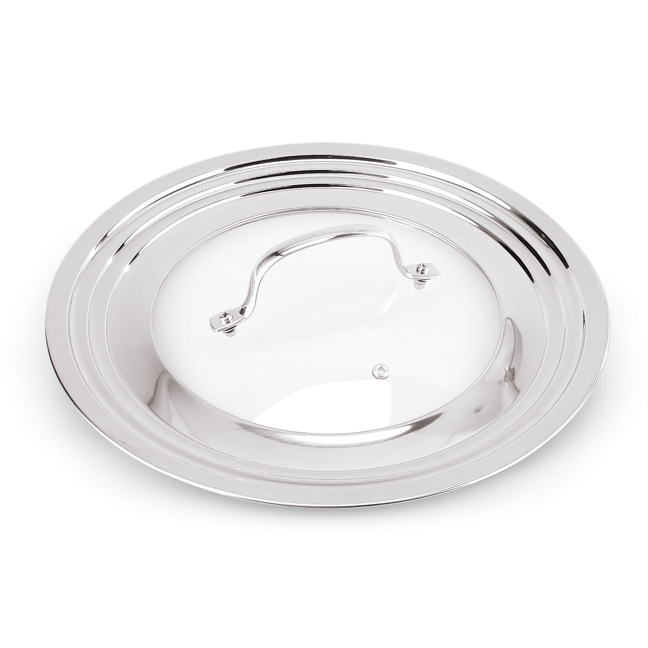 Collections Etc Dishwasher Safe Tempered Glass Universal Lid for Pots