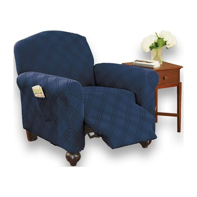 Collections Etc Double Diamond Form Fit Stretch Furniture Slipcover