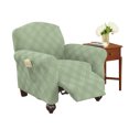 Collections Etc Double Diamond Stretch Furniture Cover Sage Recliner