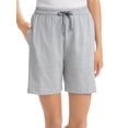 thumbnail image 1 of Collections Etc Drawstring Pull-On Knit Jersey Shorts with Side Pockets | Machine Wash, Cotton, 1 of 3